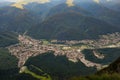 Prahova Valley seen from Bucegi plateau , Romania