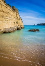 Praia da Dona Ana beach in Lagos, Algarve, Portugal Royalty Free Stock Photo