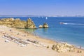 Praia da Dona Ana beach in Lagos, Algarve region, Portugal Royalty Free Stock Photo