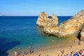 Praia da Dona Ana beach, Lagos, Portugal. Royalty Free Stock Photo