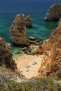 Praia da Marinha Royalty Free Stock Photo