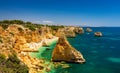 Praia da Marinha, beautiful beach Marinha in Algarve, Portugal. Navy Beach (Praia da Marinha), one of the most famous beaches of Royalty Free Stock Photo