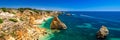 Praia da Marinha, beautiful beach Marinha in Algarve, Portugal. Navy Beach (Praia da Marinha), one of the most famous beaches of Royalty Free Stock Photo