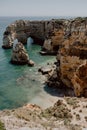 Praia da Marinha. Navy Beach - Algarve. According to Michelin guide it`s one of the most beautiful beaches of Portugal, in all of Royalty Free Stock Photo