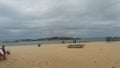 Praia da Seria beach, Vila Velha, Espirito Santo, Brazil. Cloud day and beautiful sand.