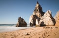 Praia da Ursa beach with rocks in Portugal