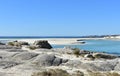 Famous Carnota Beach or Playa de Carnota at Rias Baixas Region. Galicia, Spain. Royalty Free Stock Photo