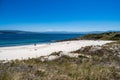 Praia de Figueiras beach at the east coast of Illas Cies, Galicia, Spain Royalty Free Stock Photo