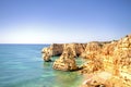 Praia de Marinha in the Algarve Portugal Royalty Free Stock Photo