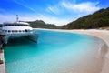 Praia de Rodas beach in islas Cies island Vigo Spain