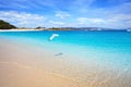 Praia de Rodas beach in islas Cies island Vigo Spain