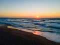 Sunset Praia dEl Rey and the Atlantic Ocean, Portugal