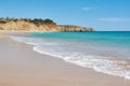 Praia do Porto de Mos, Lagos. Typical Algarvian beach with turquoise water and white sand