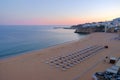 Praia do Tunel and Albufeira in Algarve, Portugal on the sunset Royalty Free Stock Photo