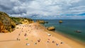 Praia Dona Ana beach with turquoise sea water and cliffs, Portugal. Beautiful Dona Ana Beach (Praia Dona Ana) in Lagos, Algarve, Royalty Free Stock Photo