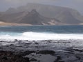 Praia Grande beach in the coast of Sao Vicente island Cape Verde Royalty Free Stock Photo