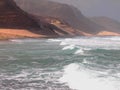 Praia Grande beach in the coast of Sao Vicente island Cape Verde Royalty Free Stock Photo