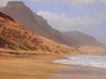 Praia Grande beach in the coast of Sao Vicente island Cape Verde Royalty Free Stock Photo