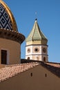 Closeup of the Church of San Gennaro in the little town of Praiano on the Amalfi Coast, Southern Italy Royalty Free Stock Photo