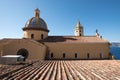 Closeup of the Church of San Gennaro in the little town of Praiano on the Amalfi Coast, Southern Italy