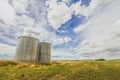 Prairie Landscape with Grain Silos