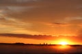 Misty prairie morning sunrise near Moose Jaw Royalty Free Stock Photo