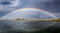 Prairie Rainbow in Saskatchewan Royalty Free Stock Photo