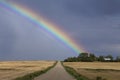 Prairie Rainbow in Saskatchewan Royalty Free Stock Photo