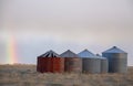 Prairie Storm Clouds Granary Royalty Free Stock Photo
