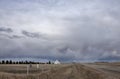 Prairie Storm Clouds Granary