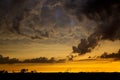 Prairie Storm Clouds Sunset Royalty Free Stock Photo