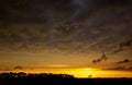 Prairie Storm Clouds Sunset Royalty Free Stock Photo