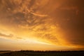 Prairie Storm Clouds Sunset Royalty Free Stock Photo