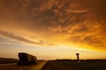 Prairie Storm Clouds Sunset Royalty Free Stock Photo