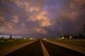 Prairie Storm Clouds Sunset Royalty Free Stock Photo