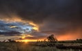 Prairie Sunset Saskatchewan Canada Royalty Free Stock Photo