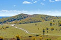 The prairie and unsurfaced road Royalty Free Stock Photo