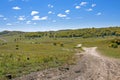 The prairie and unsurfaced road Royalty Free Stock Photo