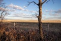Prairie view as the sun sets in Saskatchewan Royalty Free Stock Photo
