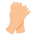 Praise handclap icon cartoon vector. Crowd applause