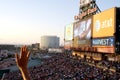 Praise during Harvest Crusade Royalty Free Stock Photo