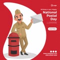 Banner design of national postal day service Royalty Free Stock Photo