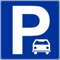 Car parking sign Royalty Free Stock Photo