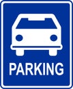 Car parking sign Royalty Free Stock Photo