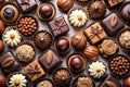 Praline Chocolate Sweets Background Royalty Free Stock Photo