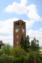Pralormo, Italy, May 2022.Ancient tower Royalty Free Stock Photo