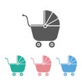 Pram icon, baby, babysitter, newborn Royalty Free Stock Photo