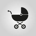 Pram icon. Baby buggy vector design. Baby carriage symbol. web. graphic. JPG. AI. app. logo. object. flat. image. sign Royalty Free Stock Photo