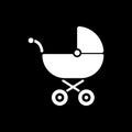 Pram icon. Baby buggy vector design. Baby carriage symbol. web. graphic. JPG. AI. app. logo. object. flat. image. sign Royalty Free Stock Photo