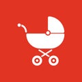 Pram icon. Baby buggy vector design. Baby carriage symbol. web. graphic. JPG. AI. app. logo. object. flat. image. sign Royalty Free Stock Photo